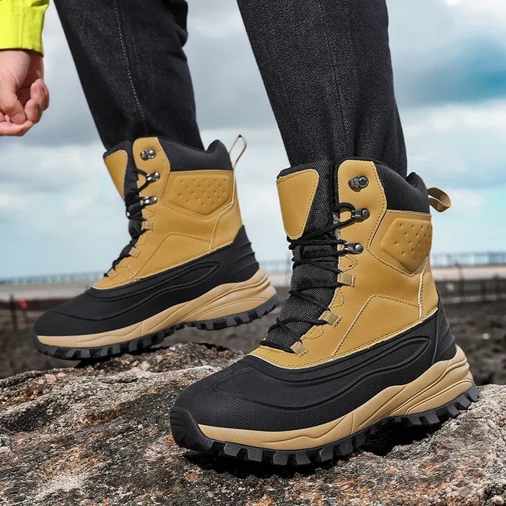 Corvund | Herren Winterstiefel Gefüttert Hoch - Camel - Image 5