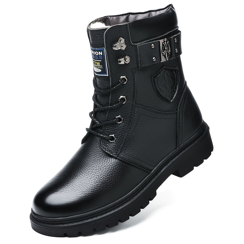 Corvund | Herren Winterstiefel Gefüttert Schnürstiefel - Black - Image 1