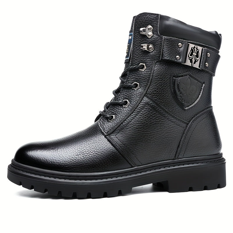 Corvund | Herren Winterstiefel Gefüttert Schnürstiefel - Black - Image 10