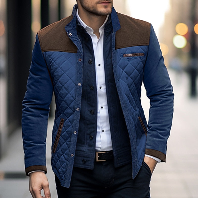Corvyn | Herren Gesteppte Winterjacke Zweifarbig - Blue - Image 1