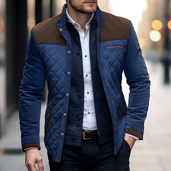 Corvyn | Herren Gesteppte Winterjacke Zweifarbig - Blue - Image 1