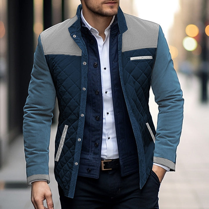 Corvyn | Herren Gesteppte Winterjacke Zweifarbig - Blue - Image 2