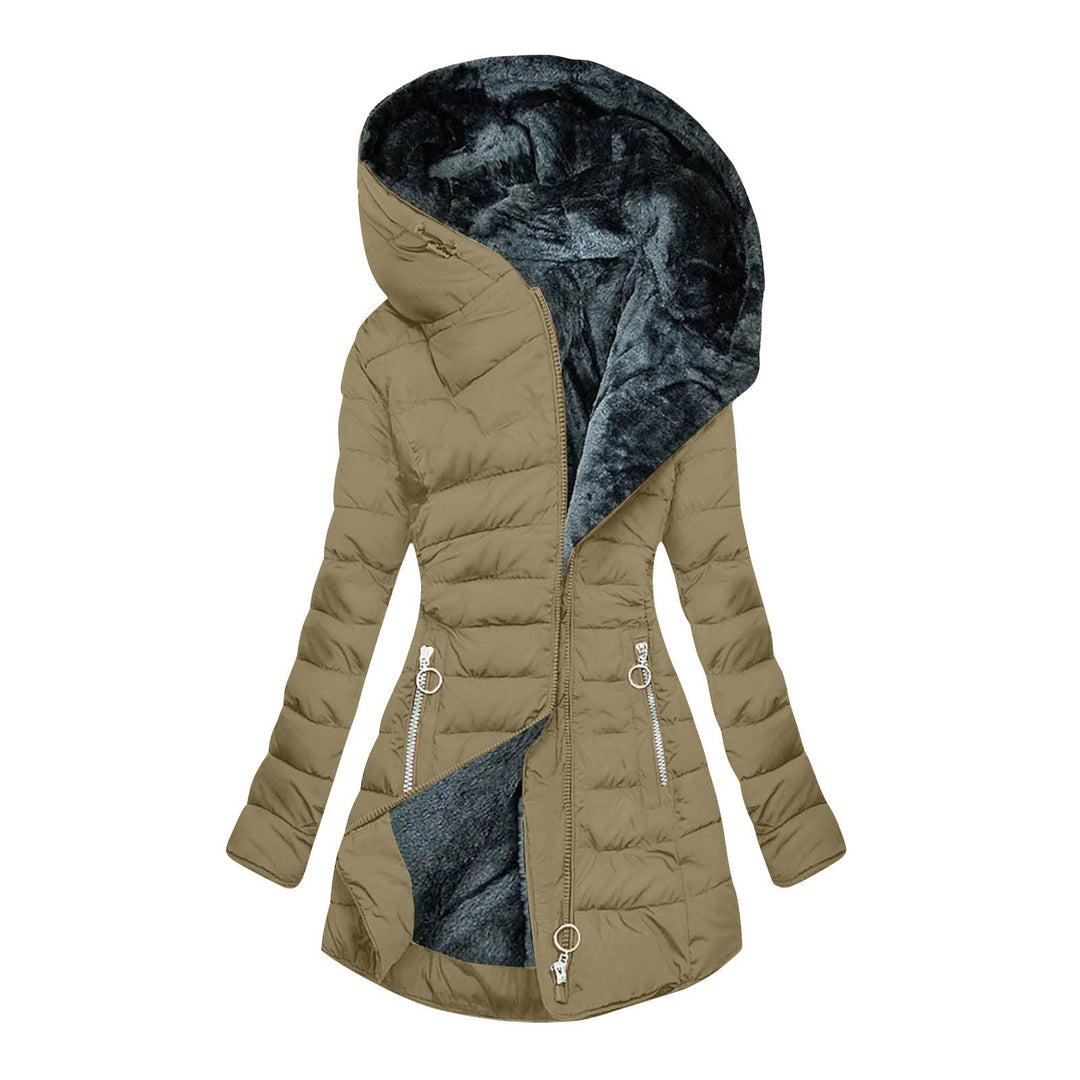 Dagmar | Damen Winterjacke mit Kapuze Steppjacke - Black - Image 10