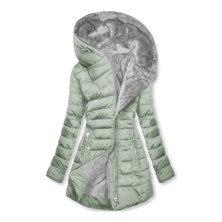 Dagmar | Damen Winterjacke mit Kapuze Steppjacke - Black - Image 11