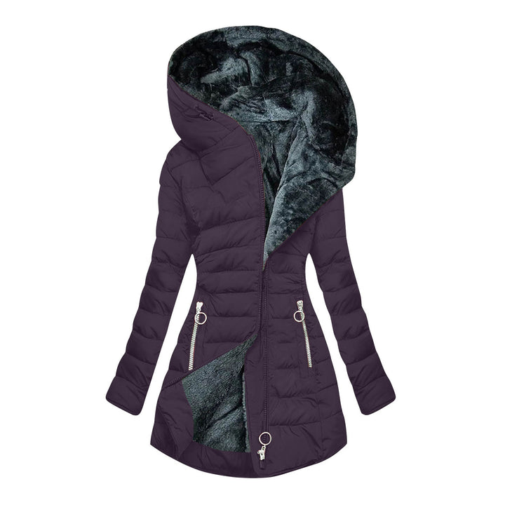 Dagmar | Damen Winterjacke mit Kapuze Steppjacke - Black - Image 4