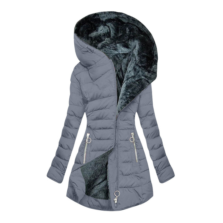 Dagmar | Damen Winterjacke mit Kapuze Steppjacke - Black - Image 5