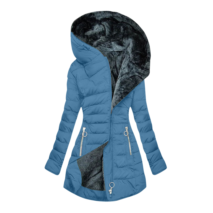 Dagmar | Damen Winterjacke mit Kapuze Steppjacke - Black - Image 7