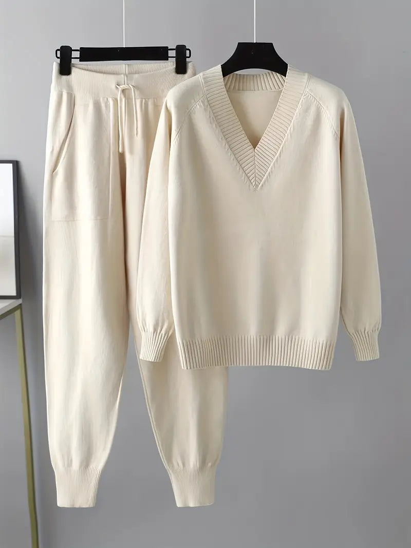 Delvara | Damen Strickpullover Set mit Jogginghose - Image 1