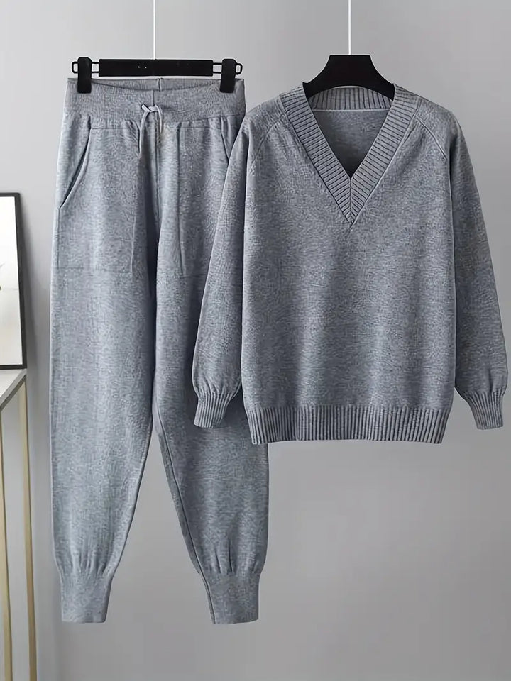 Delvara | Damen Strickpullover Set mit Jogginghose - Image 2