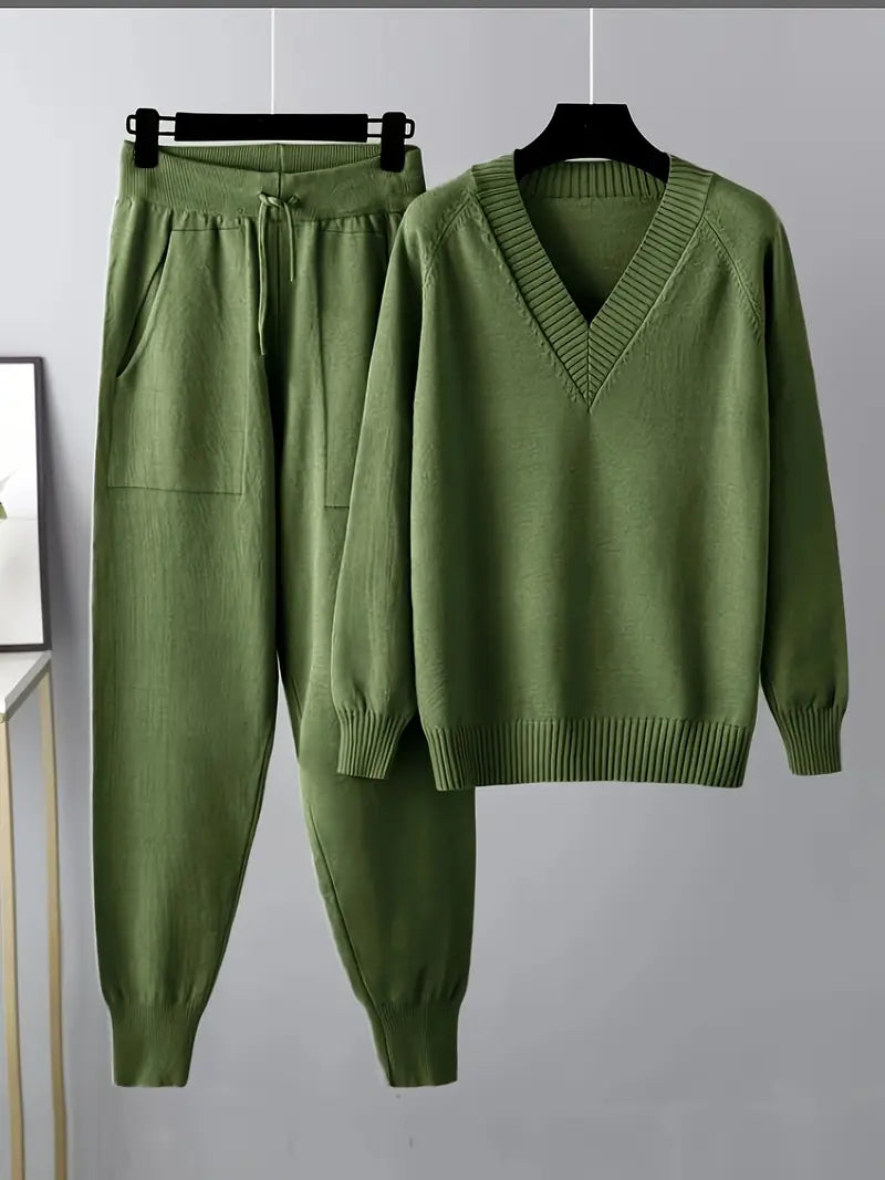 Delvara | Damen Strickpullover Set mit Jogginghose - Image 3
