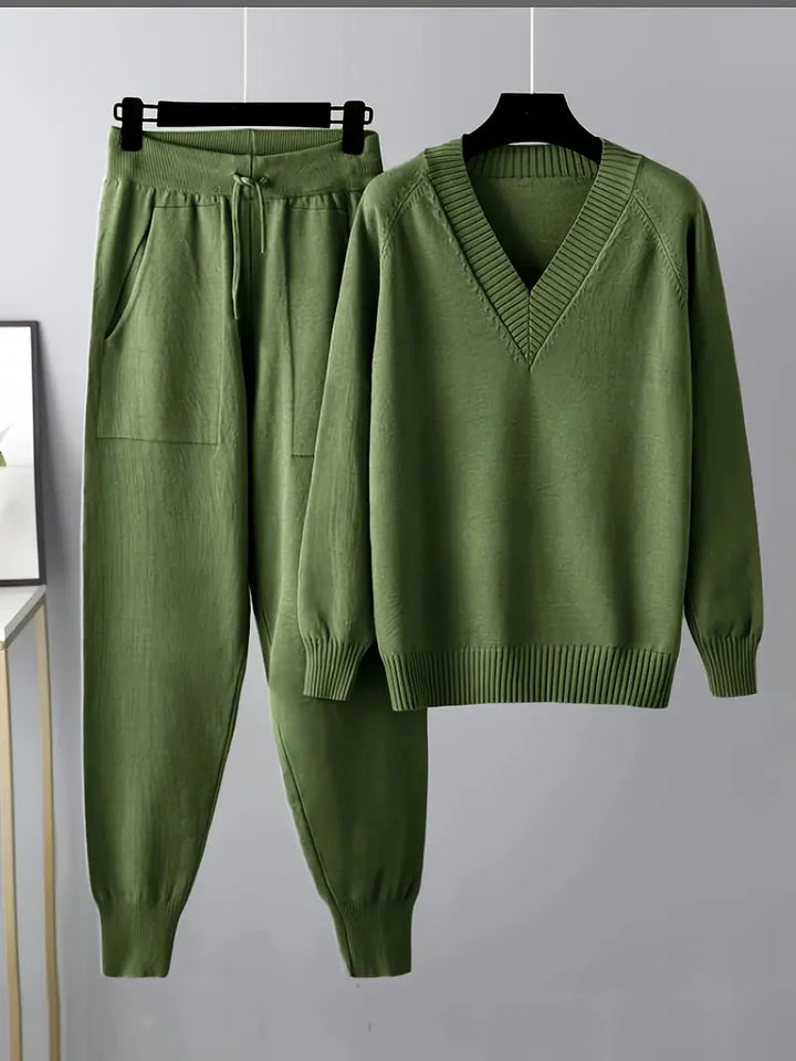 Delvara | Damen Strickpullover Set mit Jogginghose - Image 3