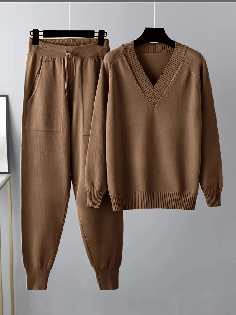 Delvara | Damen Strickpullover Set mit Jogginghose - Image 4