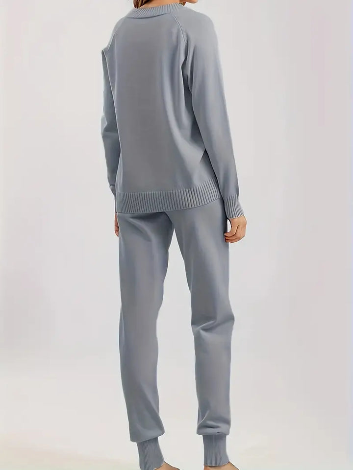 Delvara | Damen Strickpullover Set mit Jogginghose - Image 6