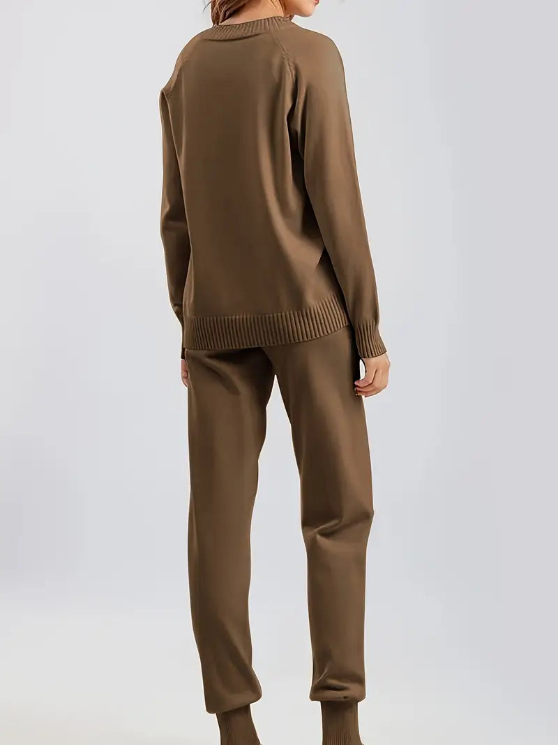 Delvara | Damen Strickpullover Set mit Jogginghose - Image 8