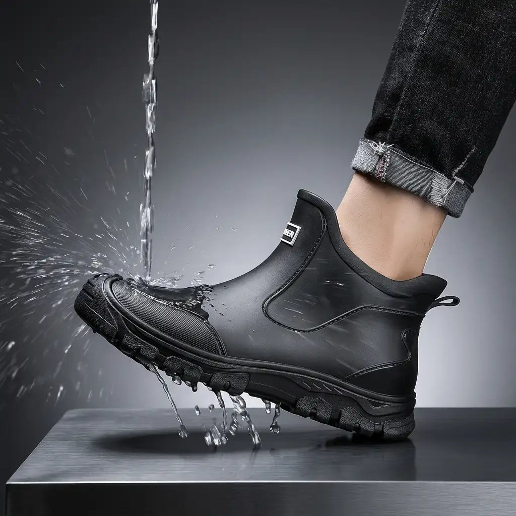 Draveld | Herren Regenstiefel Kurz Wasserdicht - Black - Image 3