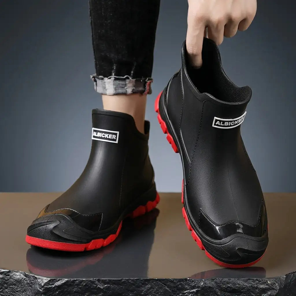Draveld | Herren Regenstiefel Kurz Wasserdicht - Black - Image 4