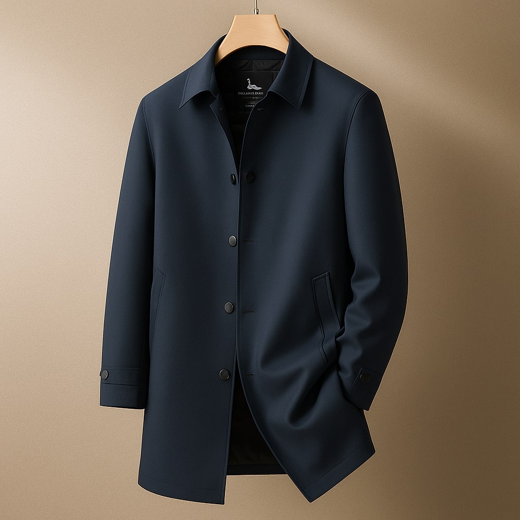 Draveld | Herren Wintermantel Slim Fit Daunenmantel - Navy - Image 1