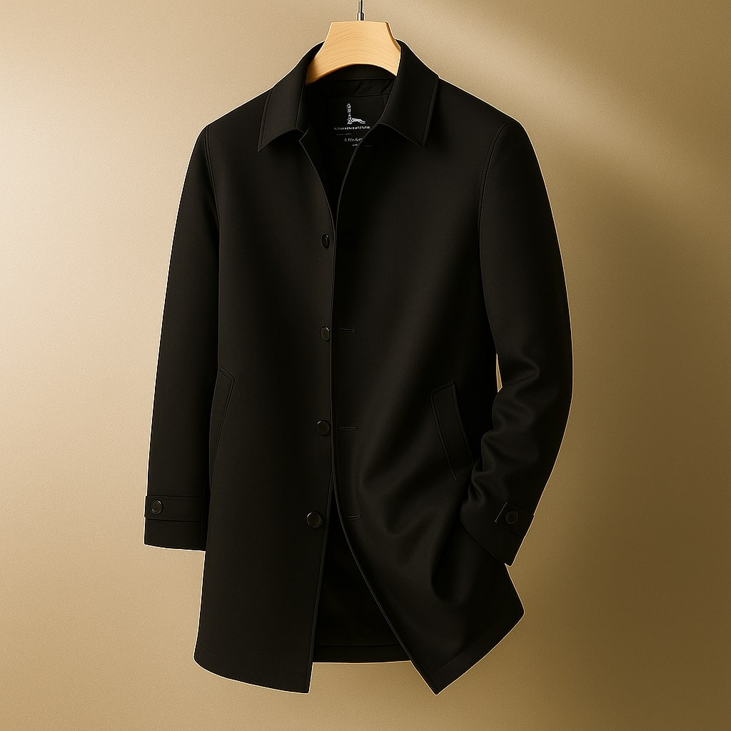 Draveld | Herren Wintermantel Slim Fit Daunenmantel - Navy - Image 2