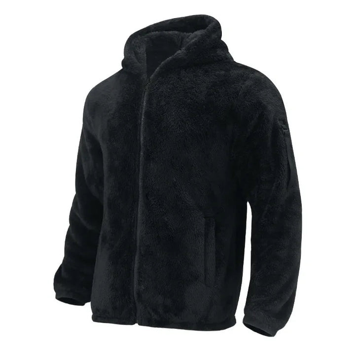 Dravell | Herren Teddyjacke mit Kapuze Fleecejacke - Camel - Image 5