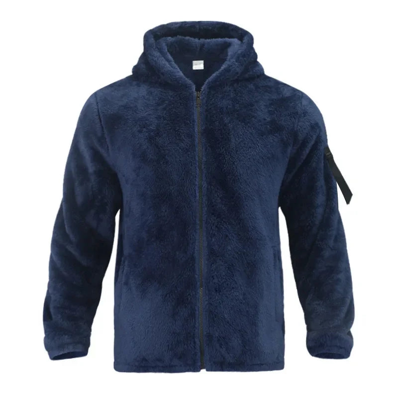 Dravell | Herren Teddyjacke mit Kapuze Fleecejacke - Camel - Image 6