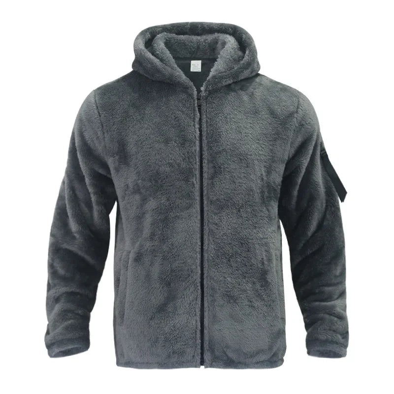 Dravell | Herren Teddyjacke mit Kapuze Fleecejacke - Camel - Image 8