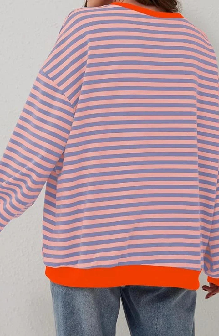 Dravelle | Damen Strickpullover Ringel Oversize - Image 9
