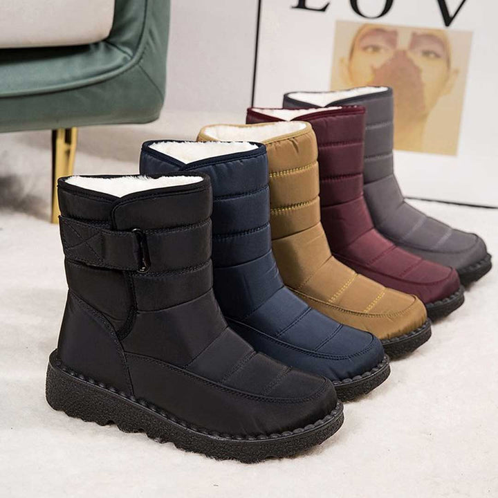 Dravelle | Damen Winterschuhe gefüttert Stiefel - Burgundy - Image 2