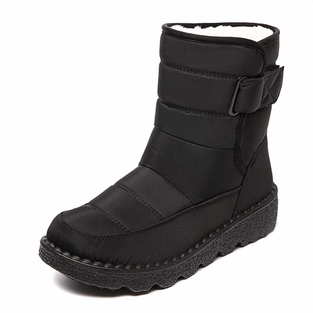 Dravelle | Damen Winterschuhe gefüttert Stiefel - Burgundy - Image 5
