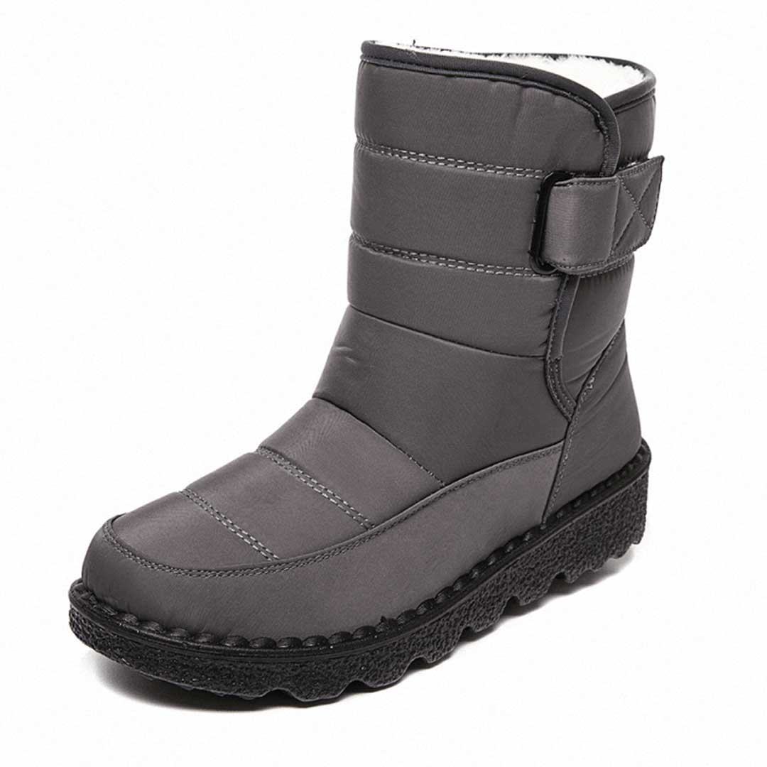 Dravelle | Damen Winterschuhe gefüttert Stiefel - Burgundy - Image 7
