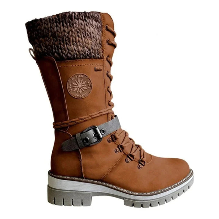 Dravelle | Damen Winterstiefel mit Schnürung und Strickschaft - Image 13