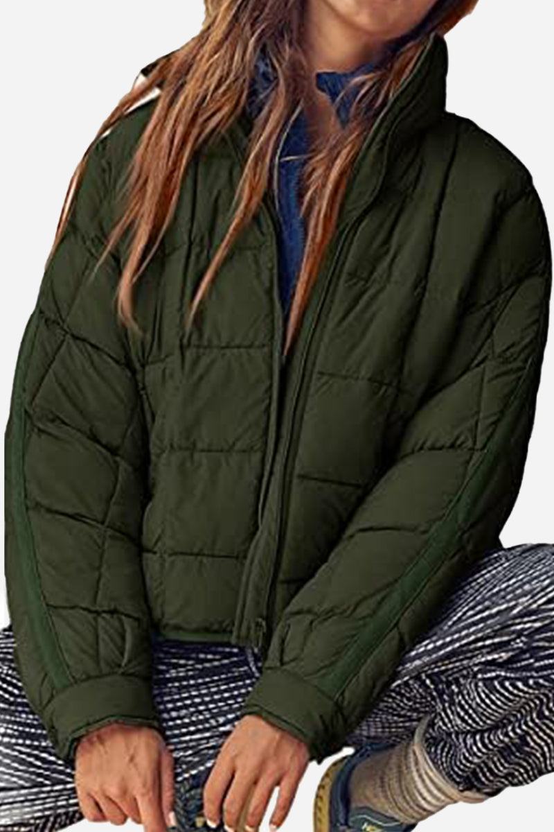 Dravenna | Damen Winterjacke Steppjacke Braun - Brown - Image 10