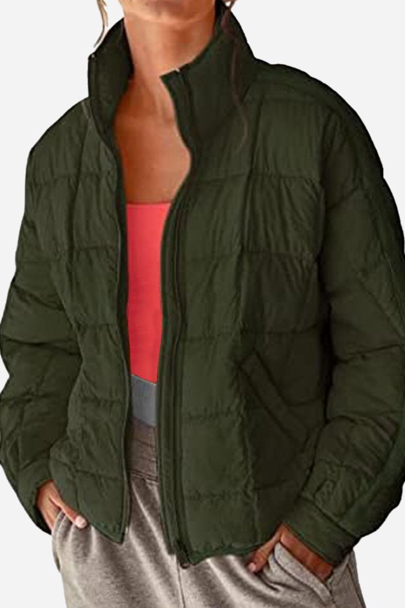 Dravenna | Damen Winterjacke Steppjacke Braun - Brown - Image 11