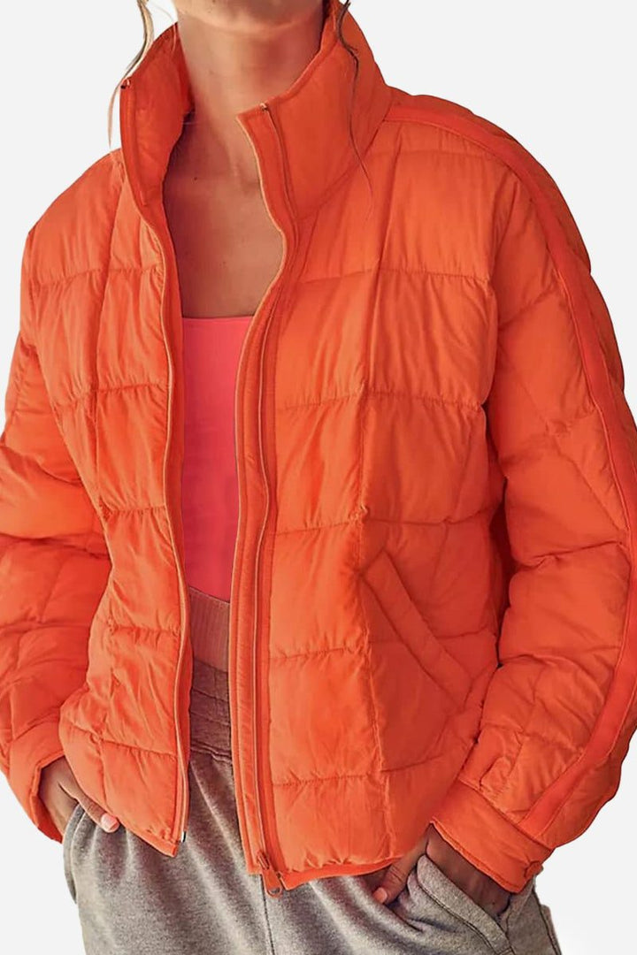 Dravenna | Damen Winterjacke Steppjacke Braun - Brown - Image 13