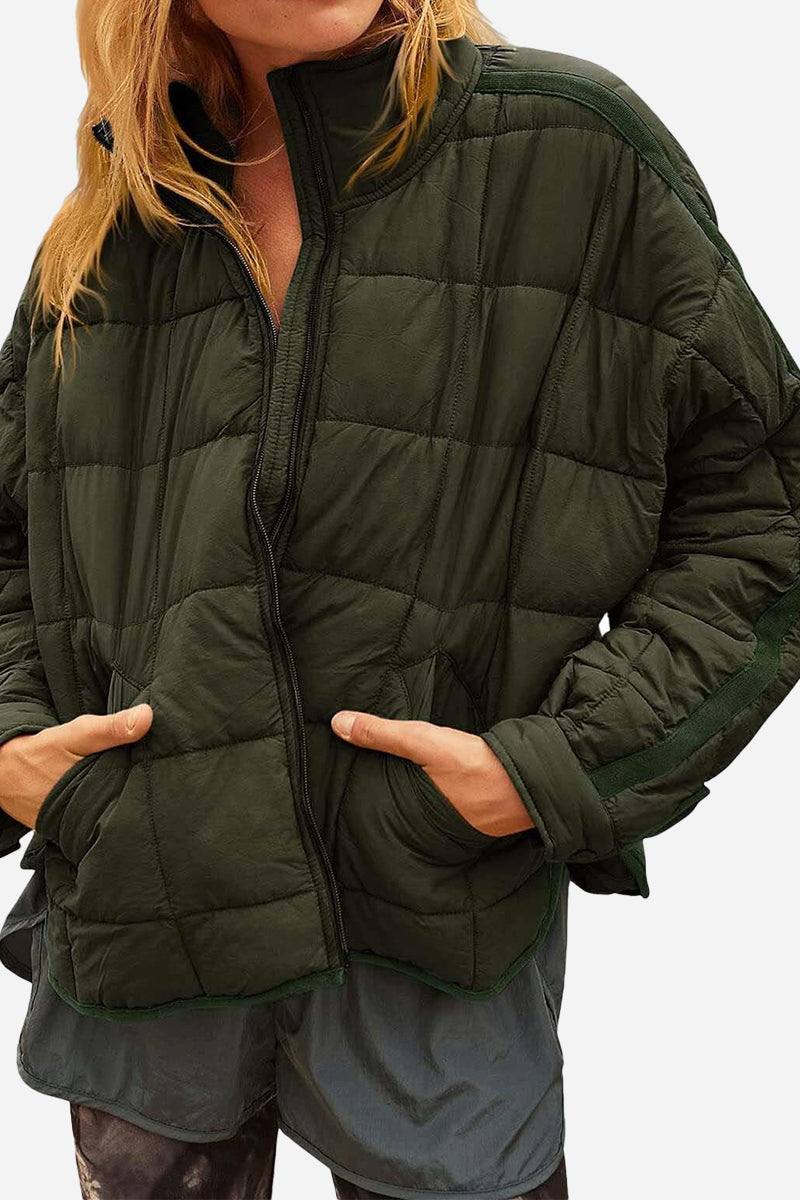 Dravenna | Damen Winterjacke Steppjacke Braun - Brown - Image 23