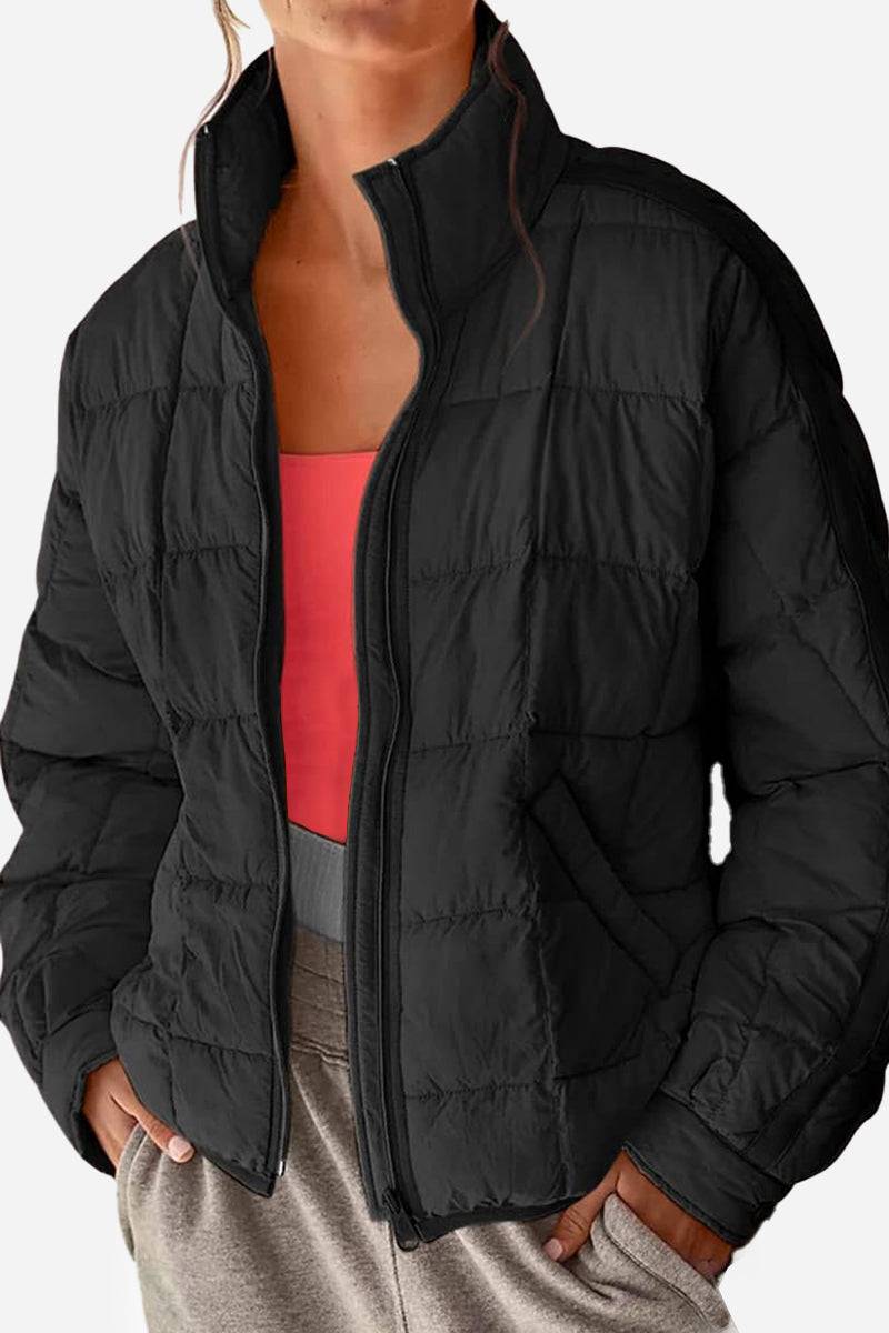 Dravenna | Damen Winterjacke Steppjacke Braun - Brown - Image 6