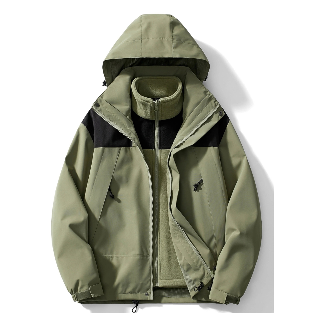 Dravkon | Herren Winterjacke Fleece Kapuzenjacke - Image 1