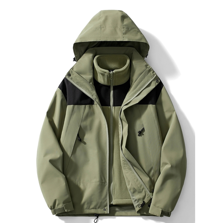 Dravkon | Herren Winterjacke Fleece Kapuzenjacke - Image 1