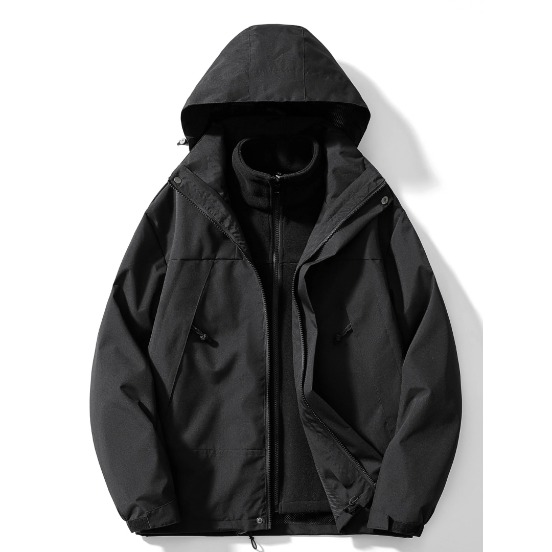 Dravkon | Herren Winterjacke Fleece Kapuzenjacke - Image 3