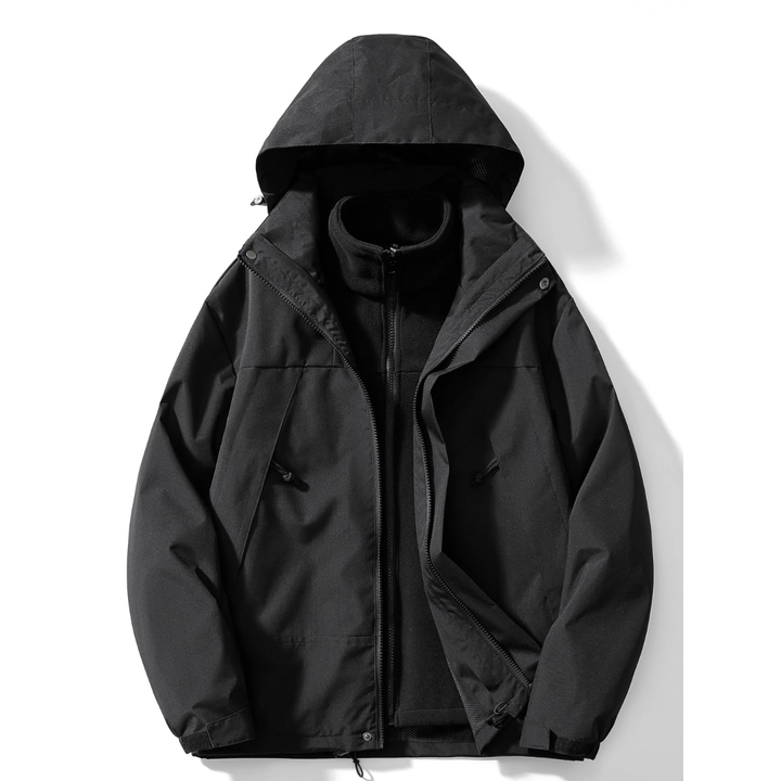 Dravkon | Herren Winterjacke Fleece Kapuzenjacke - Image 3