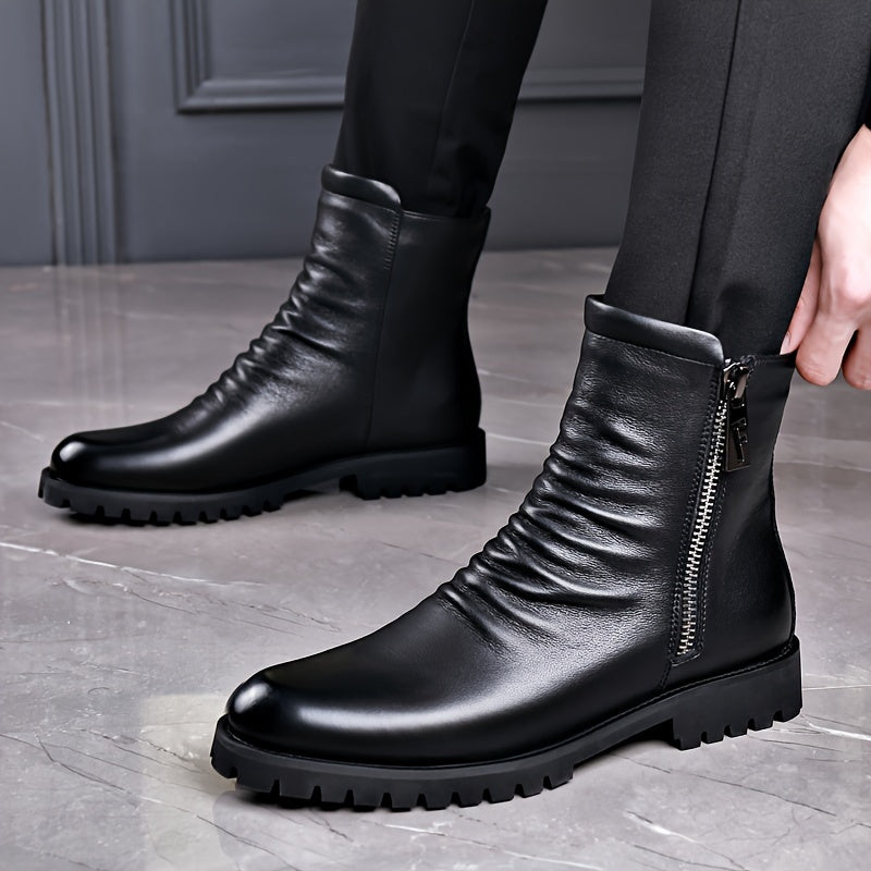 Dravorn | Herren Stiefel mit Seitlichem Reißverschluss - Black - Image 1