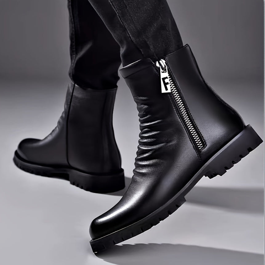 Dravorn | Herren Stiefel mit Seitlichem Reißverschluss - Black - Image 4