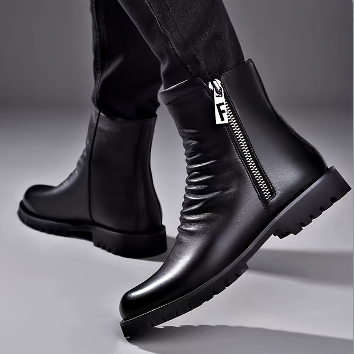 Dravorn | Herren Stiefel mit Seitlichem Reißverschluss - Black - Image 4