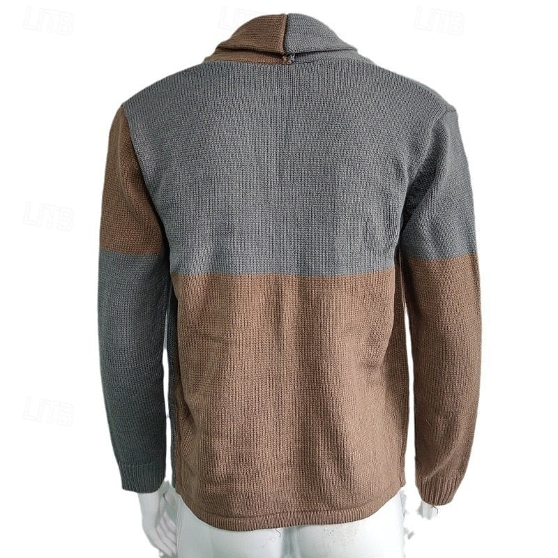 Dravorn | Herren Strickjacke Colour-Block Cardigan - Image 5