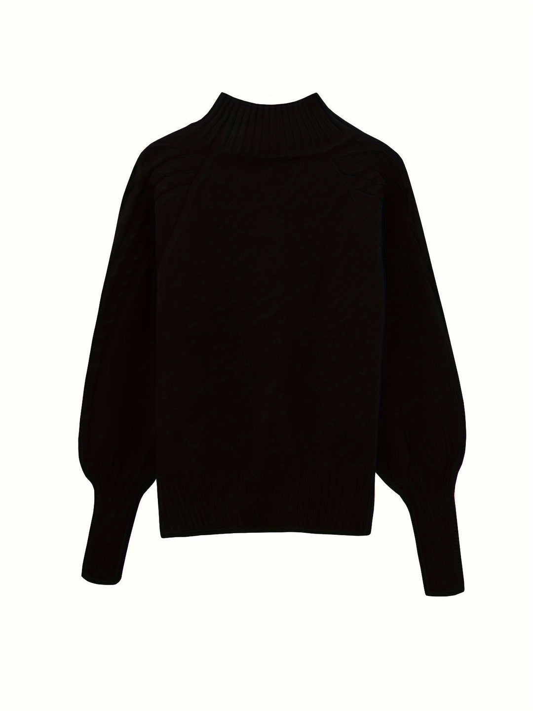Rowena | Damen Zopfmuster Strickpullover mit Rollkragen - Green - Image 7