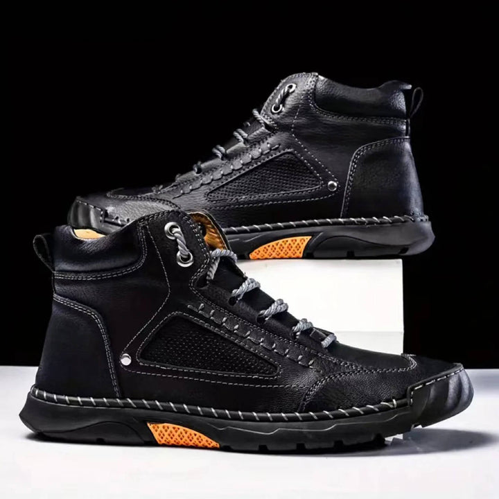 Dravyn | Herren Lederstiefel Schnürstiefel Outdoor - Black - Image 1