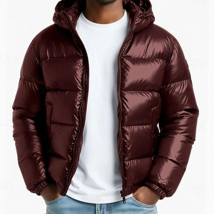Drenvold | Herren Winterjacke Gefütterte Pufferjacke mit Kapuze - Olive Green - Image 2