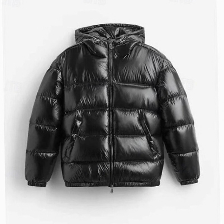 Drenvold | Herren Winterjacke Gefütterte Pufferjacke mit Kapuze - Olive Green - Image 4