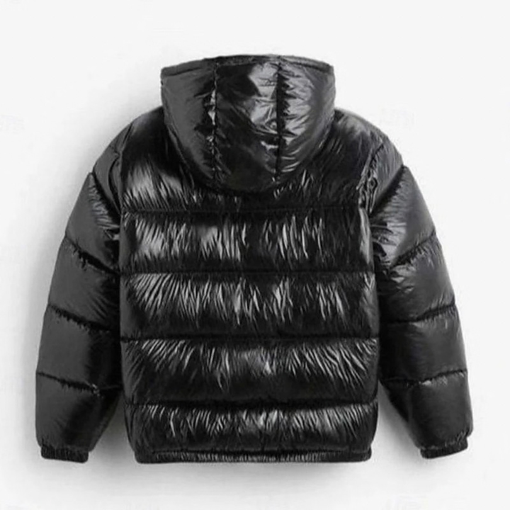 Drenvold | Herren Winterjacke Gefütterte Pufferjacke mit Kapuze - Olive Green - Image 5