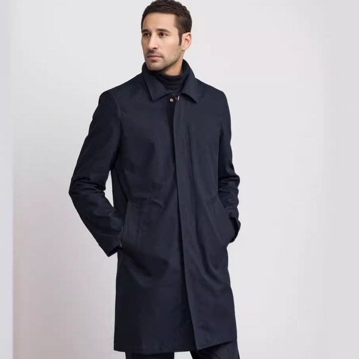 Drevon | Herren Wintermantel Langer Gehrock - Navy - Image 3