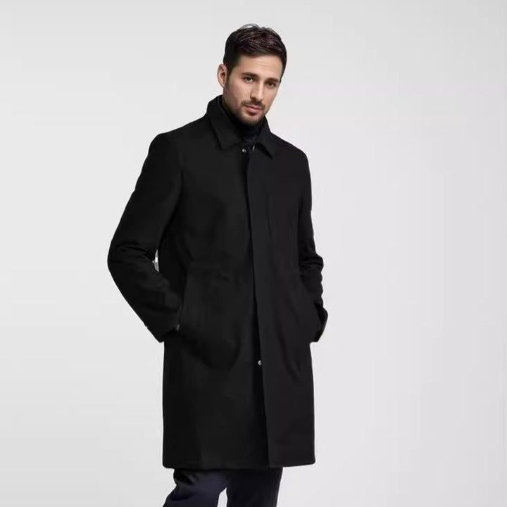 Drevon | Herren Wintermantel Langer Gehrock - Navy - Image 4